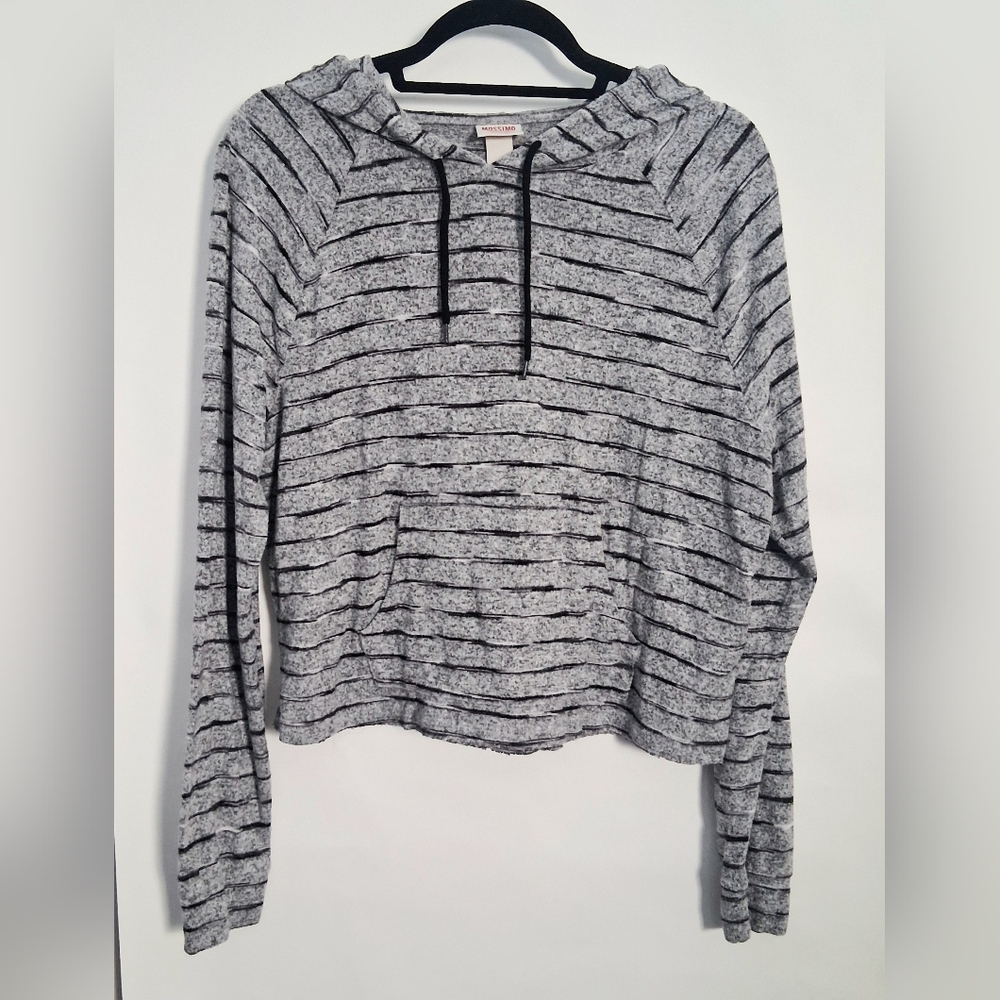 Mossimo Supply Co. Hooded Cropped Pullover Sweater Womens Size Medium